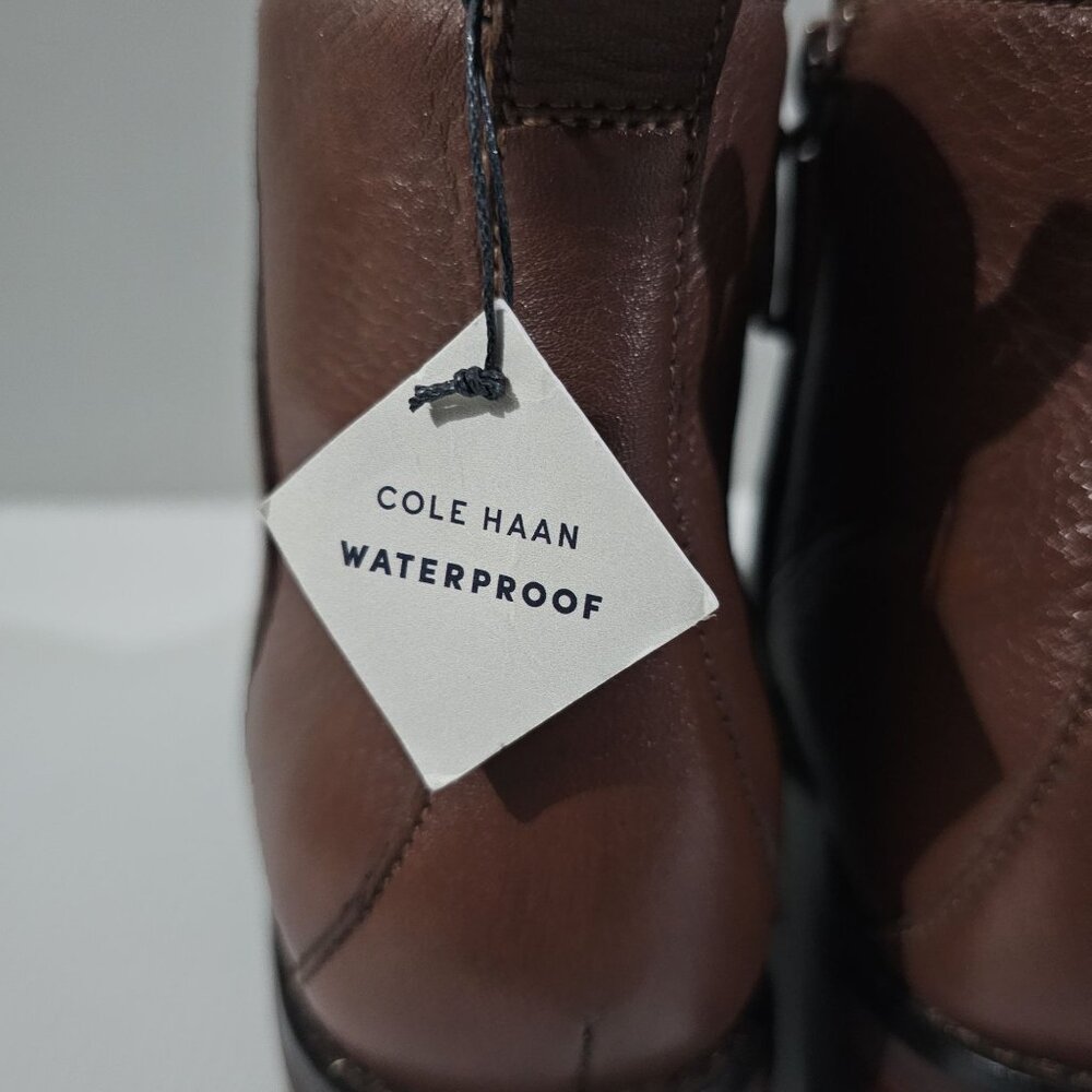 Cole Haan River Chelsea Ankle Bootie Sequoia Brown Leather Boot Size 9 - Picture 8 of 14